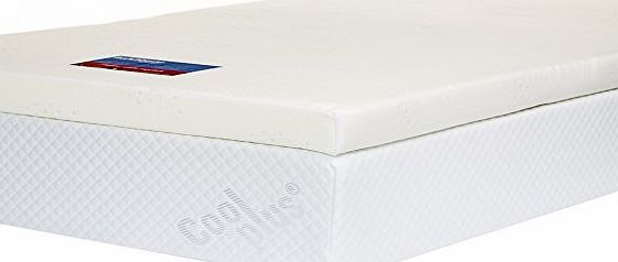 Southern Foam 3`` Single Yellow Memory Foam Mattress Topper including white cover