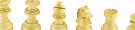 SouvNear UK SouvNear Full Set of White Wood Staunton Magnetic Chessmen for 10 Inch Chess Sets - Chess Pieces Only