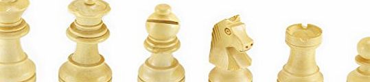 SouvNear UK SouvNear Full Set of White Wood Staunton Magnetic Chessmen for 12 Inch Chess Sets - Chess Pieces Only