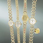 Womens 9ct. 3 Colour Champagne Dial Bracelet Watch