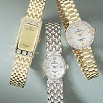 Womens 9ct. White Gold Diamond Set Oval Case Mother of Pearl Dial Bracelet Watch
