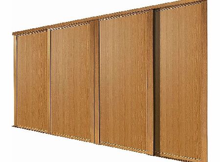 4 Door Panel Sliding Wardrobe Doors Oak