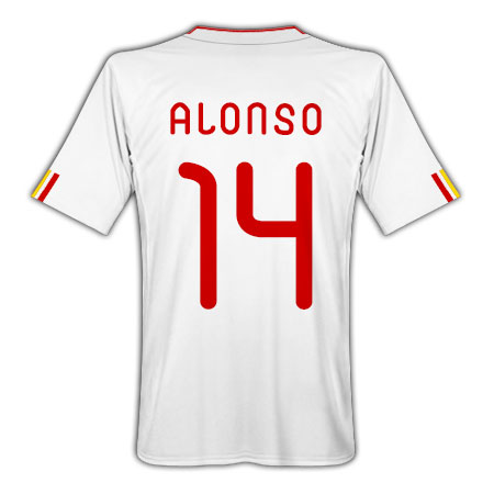 Spain Adidas 2011-12 Spain Away Football Shirt (Alonso 14)