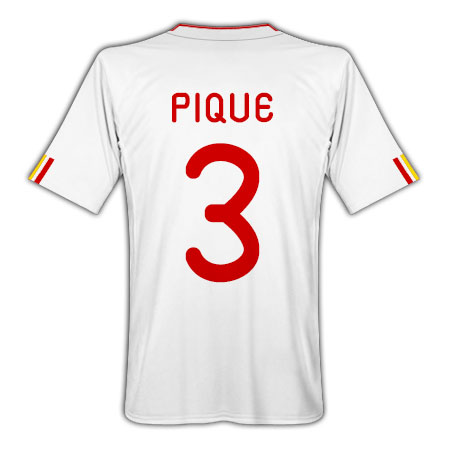Spain Adidas 2011-12 Spain Away Football Shirt (Pique 3)