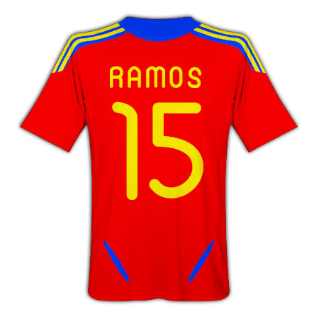 Spain Adidas 2011-12 Spain Home Football Shirt (Ramos 15)