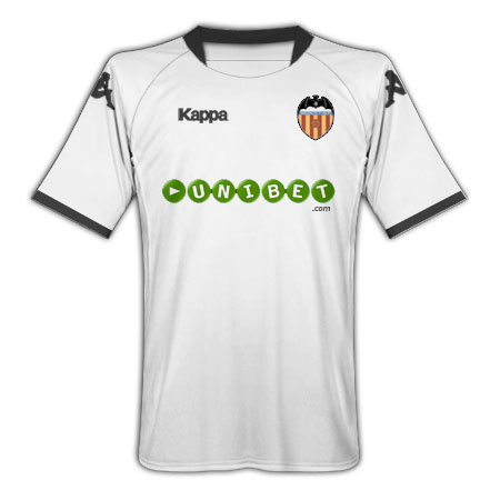 Spanish teams Kappa 09-10 Valencia home shirt