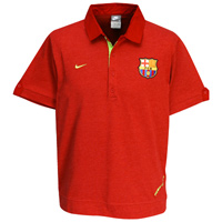 Spanish teams Nike 07-08 Barcelona Polo shirt (Red)