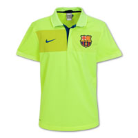 Spanish teams Nike 09-10 Barcelona Travel Polo shirt (Volt/Storm)