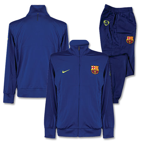 Nike 09-10 Barcelona Woven Warmup Suit (Blue)