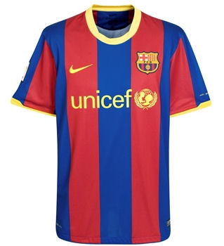 Nike 2010-11 Barcelona Home Nike Football Shirt (Kids)