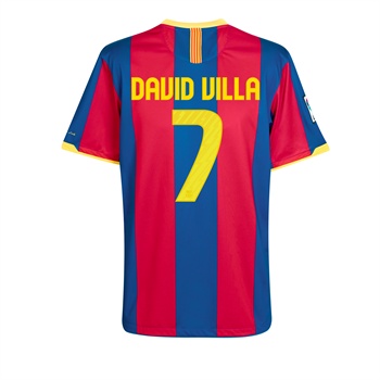 Nike 2010-11 Barcelona Nike Home Shirt (David Villa 7)