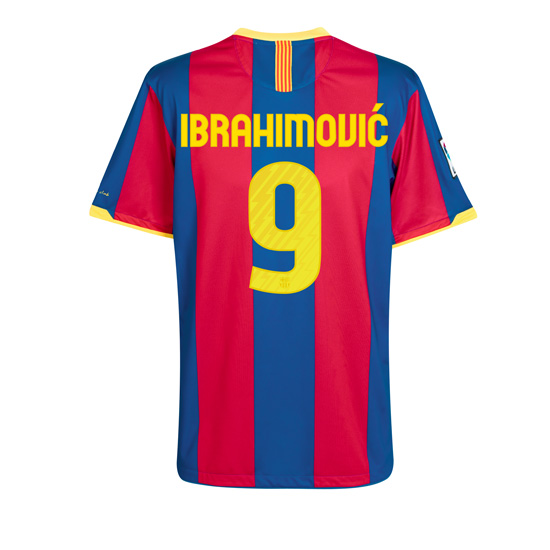 Nike 2010-11 Barcelona Nike Home Shirt (Ibrahimovic 9)