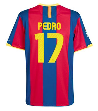 Nike 2010-11 Barcelona Nike Home Shirt (Pedro 17)