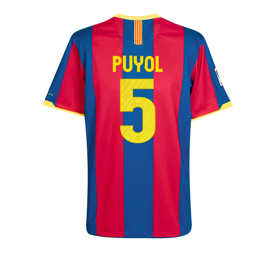 Nike 2010-11 Barcelona Nike Home Shirt (Puyol 5)