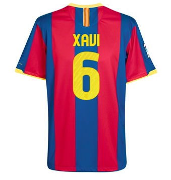 Nike 2010-11 Barcelona Nike Home Shirt (Xavi 6)