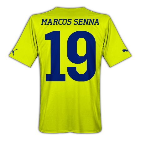 Spanish teams Puma 2010-11 Villarreal Puma Home Shirt (Marcos Senna