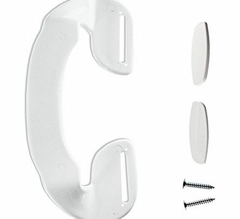 Spares2go Adjustable Ergonomic Door Handle for LEC Fridge Freezer (190mm, White)