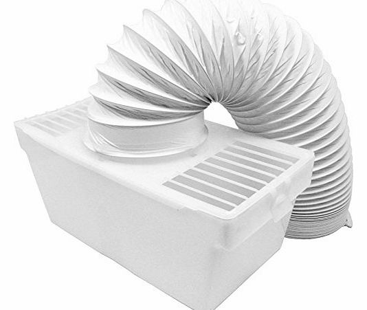 Condenser Vent Box & Hose Kit for White Knight Vented Tumble Dryers (4`` / 100mm)