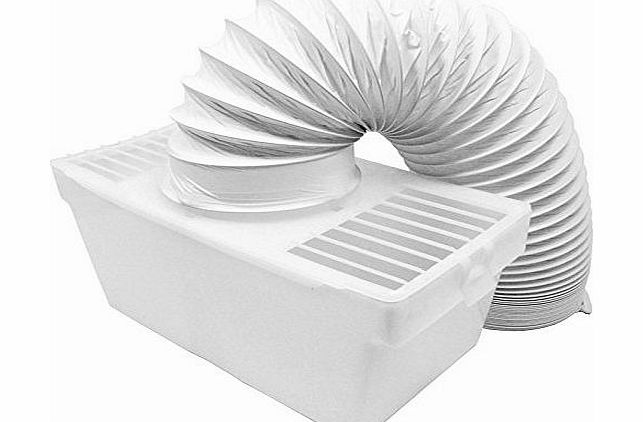 Spares2go Condenser Vent Box amp; Hose Kit for Zanussi Tumble Dryers (4`` / 100mm)