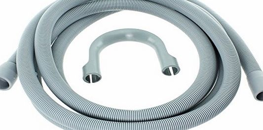 Spares2go Extra Long Water Pipe Outlet Hose for Samsung Washing Machine (4m 29mm amp; 22mm Connection)