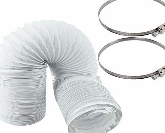 Spares2go  Vent Hose amp; Jubilee Clips Kit for ZANUSSI Vented Tumble Dryer (4`` / 100mm Diameter)