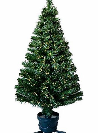SPARKLES 4ft 120cm Green Fibre Optic Open Burst Artificial Indoor Christmas Xmas Tree
