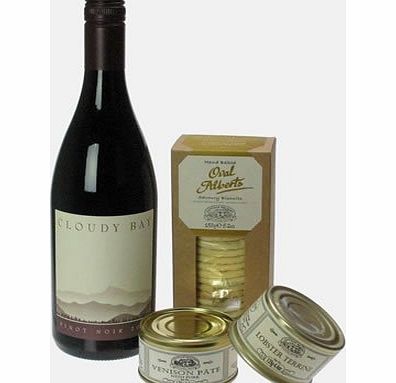 Sparkling Direct Cloudy Bay Pinot Noir Red Wine And Pate Hamper - Gift Baskets And Hampers