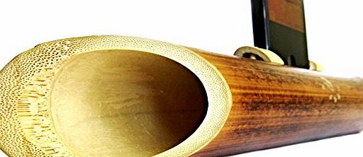 SpeakaBoo Acoustic bamboo speaker amplifier for iPhone 5/5s dock. Flame treated Dragon style. Acoustic iPhone 5 speaker. Iphone 5 accessories. No electricity or batteries required. Unusual gift idea.