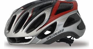 Specialized Propero II Silver and Red Helmet