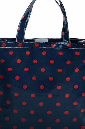 SpecialShare Red Polka Dot On Dark Blue Surface Unique Personalised Oilcloth Bags Shopping Bag Cute Gift Painted