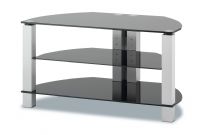 Spectral CR10110 Corner 3 Shelf TV Rack ( CR-10110 CR 10110 ) - Black Glass