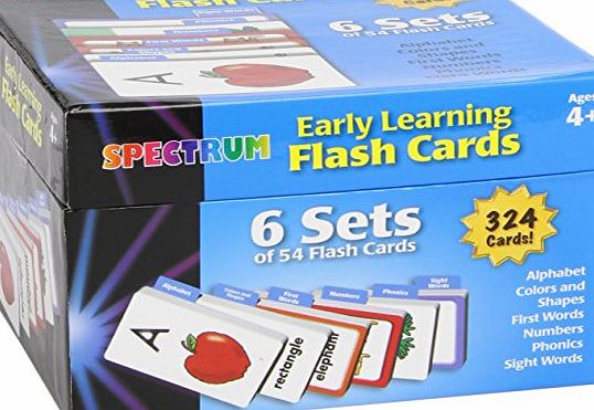 Spectrum Early Learning Flash Cards: 6 Sets of 54 Flash Card (Spectrum Flash Cards)