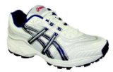Speedo ASICS Gel-Trigger 3 GS Junior Cricket Shoes , J2, WHITE/NAVY/SILVER