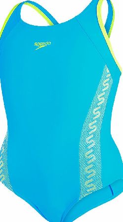 Speedo Girls Monogram Muscleback Swimsuit AW15