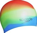 Speedo, 1294[^]230408 Multi Colour Silicone Cap - Red Green and Blue