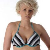 OP Under Wire Bikini Bra Ladies Black/White Stripe 14