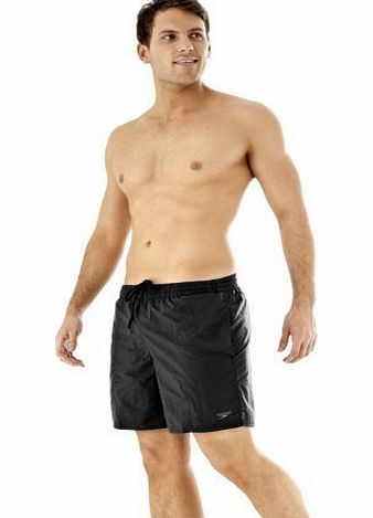 Solid Watershort Swim Shorts, Black