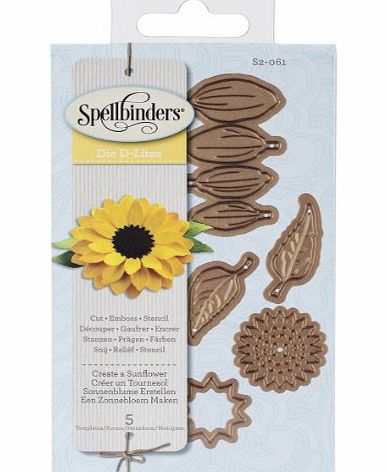 Spellbinder Paper Arts Create An Sunflower D Lites Die, Gold