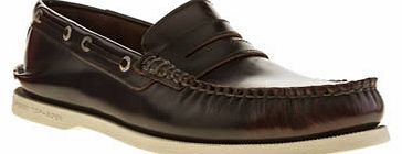 mens sperry burgundy a/o penny brush off shoes