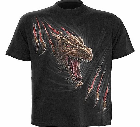 Spiral - Men - DRAGON RIP - T-Shirt Black - X-Large