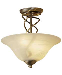 Spiral Antique Brass Ceiling Light