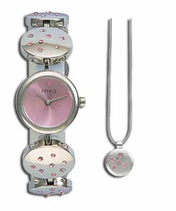 Spirit Ladies Quartz Watch and Matching Necklace