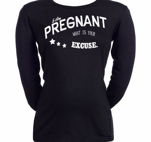 Spoilt Rotten - Im Pregnant - Your Excuse? Womens Maternity T-Shirt BLACK, M
