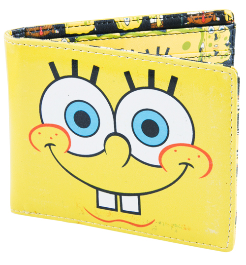 Spongebob Squarepants Face And Inside Print Wallet