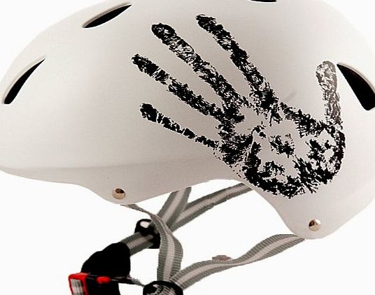 M Bicycle Bike BMX/Skateboard ``The Hand`` Cycle Helmet White 57-59cm CE EN1078 TUV Approvals