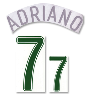 SportingID 06-07 Brazil Home Adriano 7 Name and Number