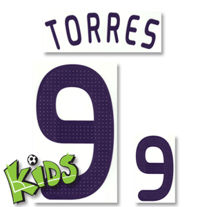 SportingID 08-09 Spain Away Torres 9 Kids Official Name and