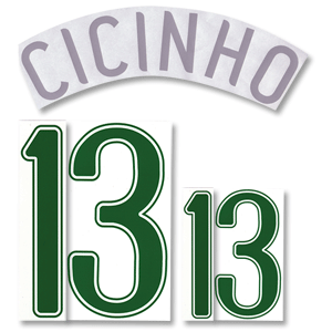 SportingID Cicinho 13 06-07 Brasil Home Name and Number