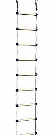 Wood Rope Ladder for Adult and Kids 7.5 Ft Feet - Perfect for From Boat and Sailing - Exercise Fitness Equipment for Children and Indoor Playground - Emergency Escape Rope Ladder - Ideal Rope Ladder 9