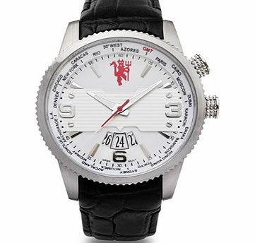 Manchester United Analogue Leather Strap Watch